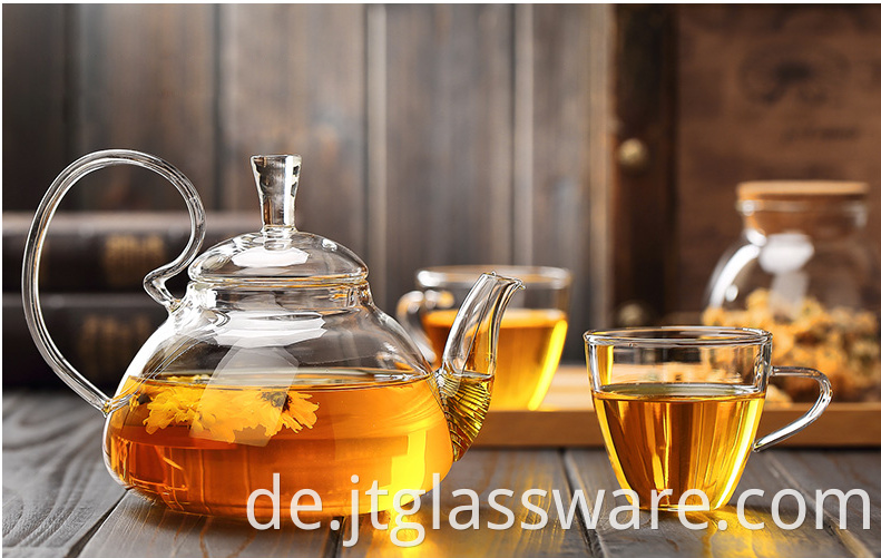 elegant glass teapot